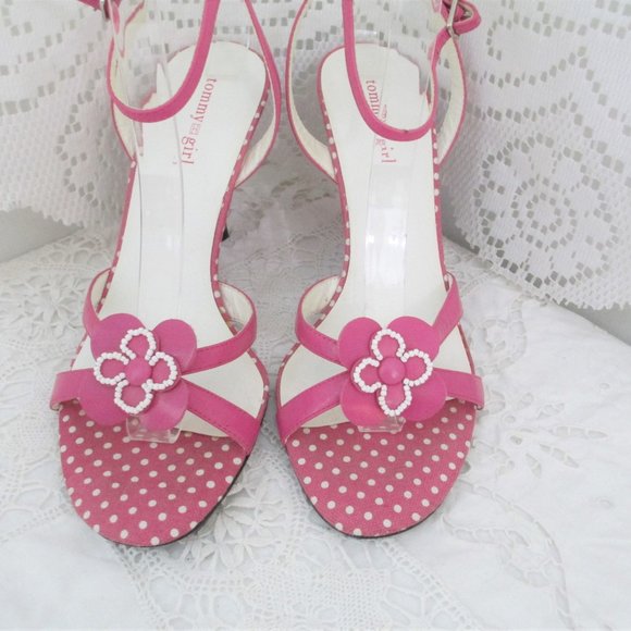Tommy Girl Pink and White Heels - Picture 2 of 8
